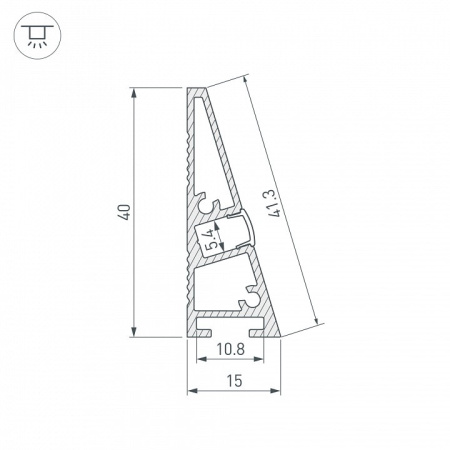 Профиль для плинтусов Arlight PLINTUS 052398