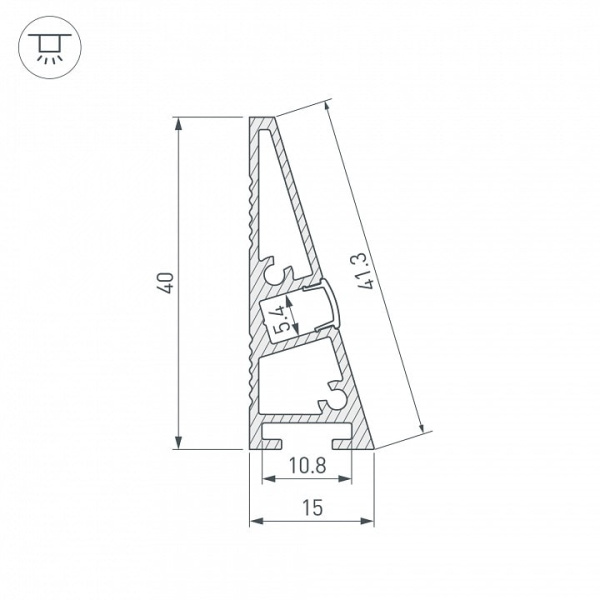 Профиль для плинтусов Arlight PLINTUS 052398