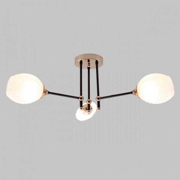 Люстра на штанге Imex MD.4144 MD.4144-3-S-BK+FGD