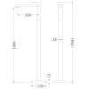Напольный смеситель для раковины Abber Daheim AF8241 хром