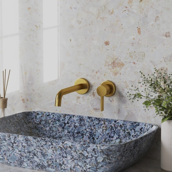 Смеситель для раковины Paini Brera 74PJ208 золото матовое