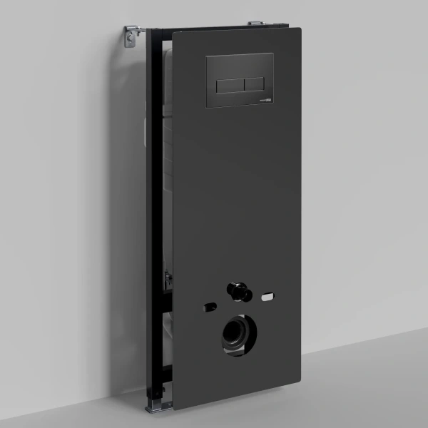 Инсталляция для унитаза WasserKRAFT Abens 20 20TLT.010.ME.BL.MB03 с кнопкой смыва, черный матовый