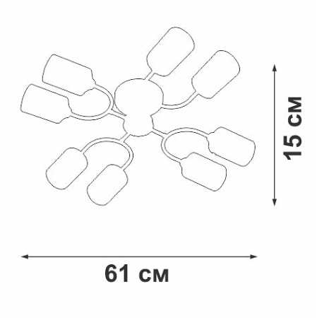 Потолочная люстра Vitaluce V2822 V2822-1/8PL