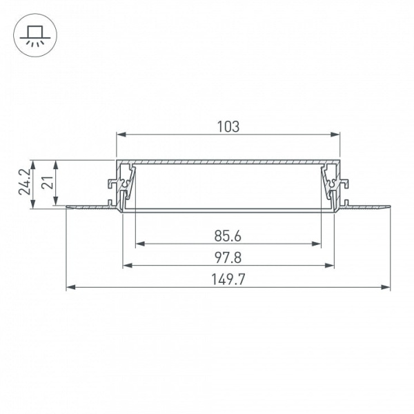 Профиль встраиваемый Arlight SL-LINIA 034987