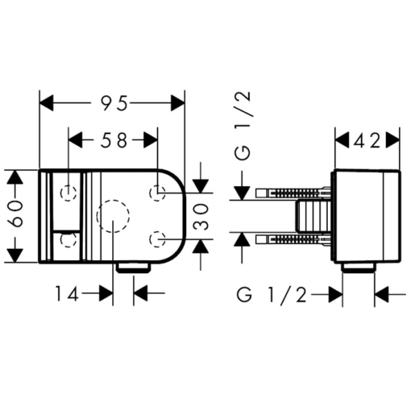 Шланговое подключение Axor One 45723000