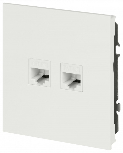 Розетка двойная Ethernet RJ-45 без рамки Эра Arktik Б0070491