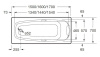 Ванна акриловая Roca Sureste-N 160x70 ZRU9302787