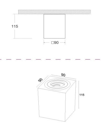 Накладной светильник Maytoni Atom C017CL-01W