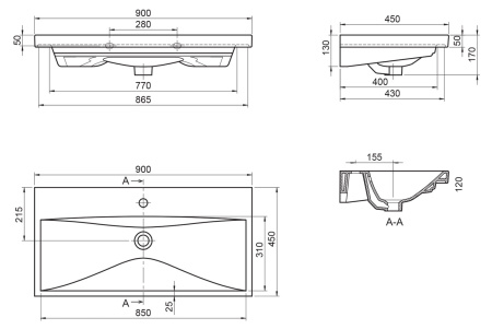Раковина BelBagno 90 BB-0323-90-LVB