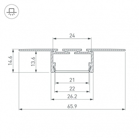 Профиль встраиваемый Arlight PLS-LOCK 042807