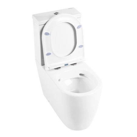 Унитаз-компакт безободковый BelBagno MARINO BB105CPR с сиденьем BB870SC