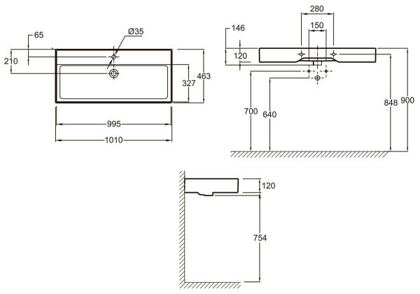 Раковина Jacob Delafon Vivienne 100 EXBJ112-NGM черная матовая
