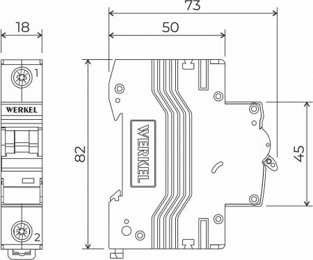 Автоматический выключатель 1P Werkel Автоматические выключатели W901P636