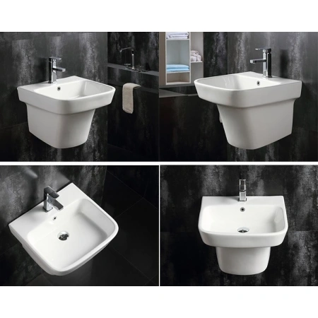 Раковина CeramaLux NB164 50,5x46,5 см, подвесная, белый
