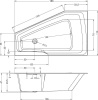 Акриловая ванна Riho Rething Space B115001005 R, 180x110
