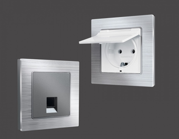 Рамка на 2 поста Ambrella Volt Platos Металл AF550102