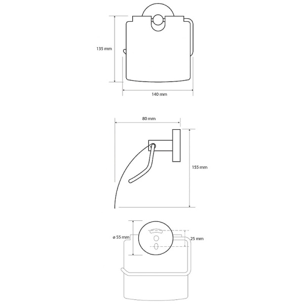 Держатель бумаги Bemeta Dark 104112010