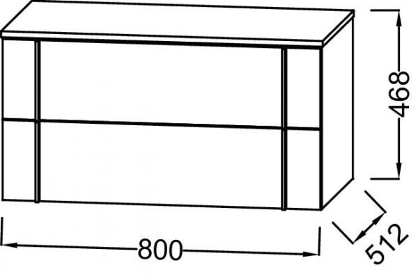 Тумба для ванной 80 см Jacob Delafon Nouvelle Vague EB3054-M43 нежный аквамарин