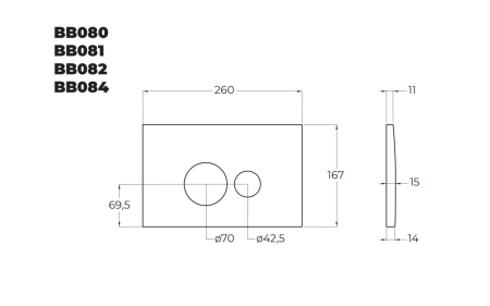 Инсталляция для унитаза BelBagno BB026BB084NERO с кнопкой черный