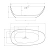 Акриловая ванна Abber 170x80 AB9211MB