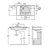 Раковина Jacob Delafon Odeon Rive Gauche EXAV112 Z-00