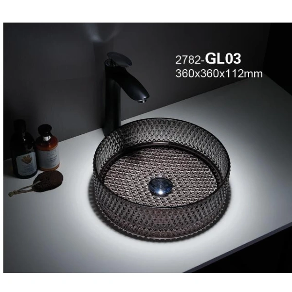 Раковина-чаша CeramaLux GL03 36x36 см, накладная, графит