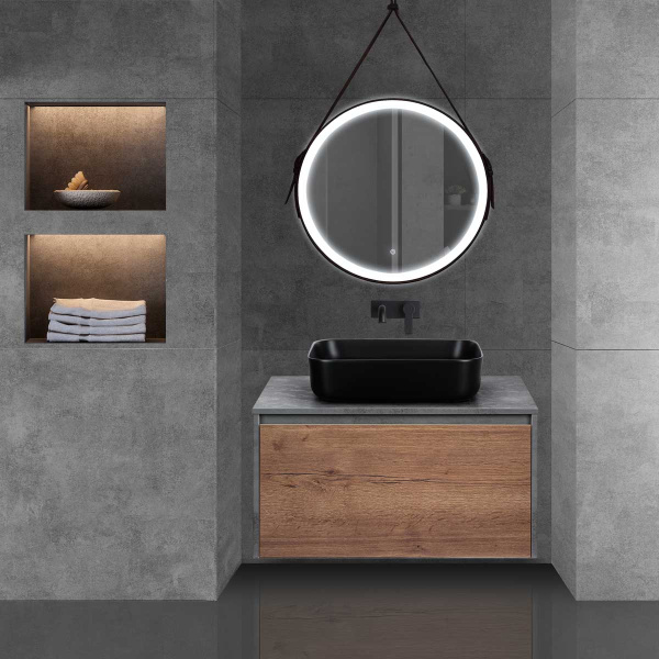 Тумба под раковину Vincea Mesa 80 см VMC-2MS800TB серый