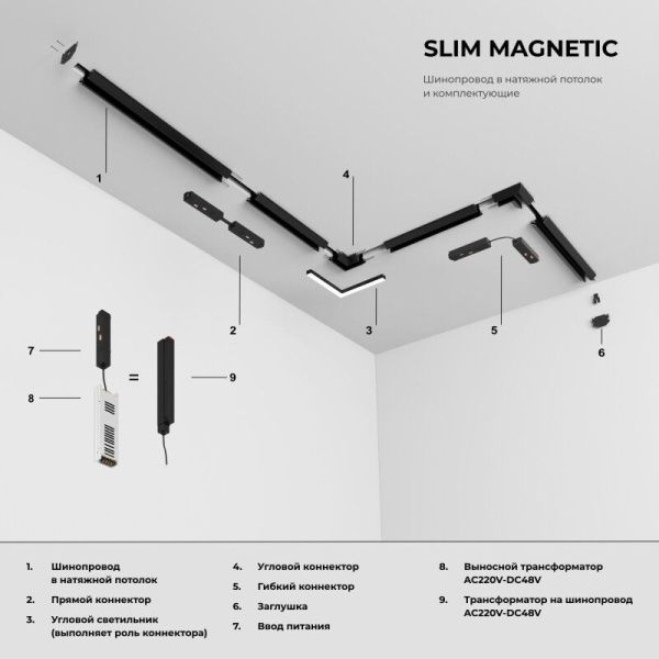 Трек встраиваемый Elektrostandard Slim Magnetic 85242/00