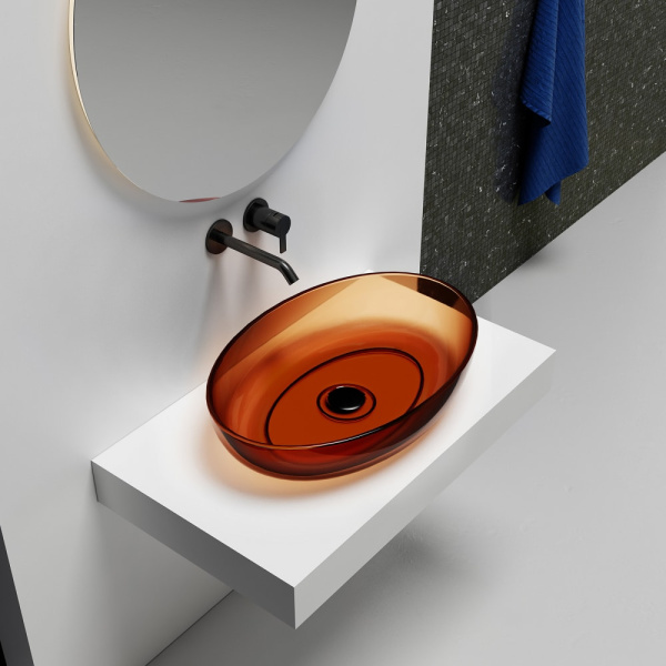 Раковина Abber Kristall AT2801Opal красная