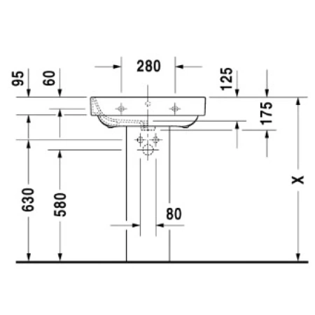 Раковина 60x47,5 см Duravit Happy D.2 2316600000