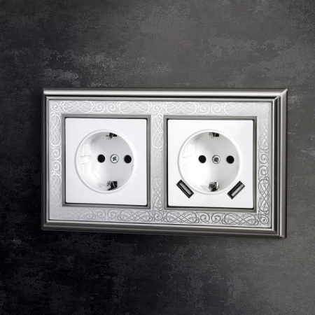 Розетка с заземлением без рамки Werkel белый W1171301