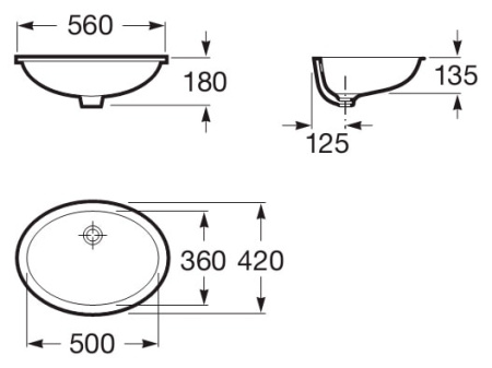 Раковина Roca Berna 56х42 327871001