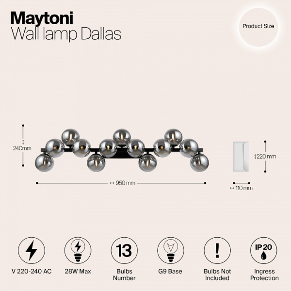 Бра Maytoni Даллас MOD547WL-13B