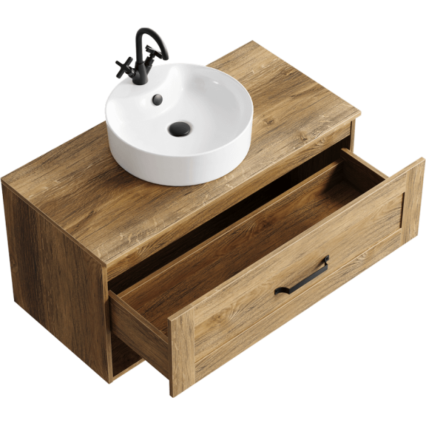 Тумба под раковину Aqwella Craft 100 CRF0110DB дуб балтийский