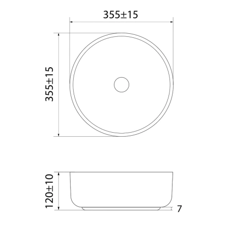 Раковина 35,5x35,5 см IDDIS Ray RAYWS03i27