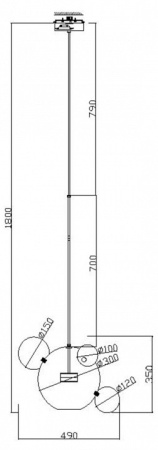 Подвесной светильник Freya Amoris FR5128PL-L10BS