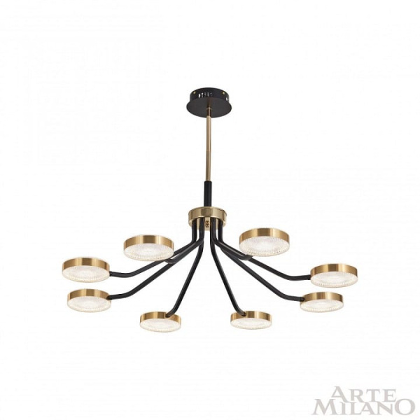 Люстра на штанге Arte Milano Ferrara-76079 276079/8 BK/GD
