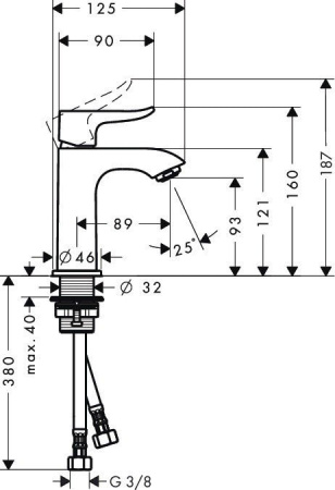 Смеситель для раковины hansgrohe Metris 31186000