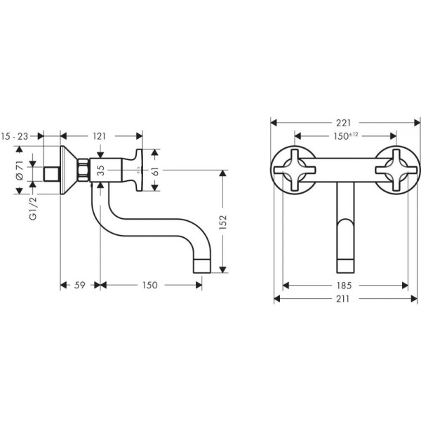 Смеситель для кухонной мойки hansgrohe Logis Classic 71287000