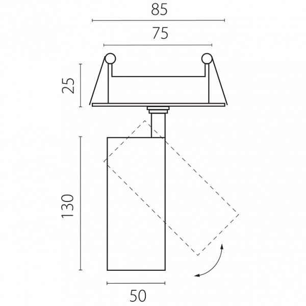Спот Lightstar Canno Pro C4126RS