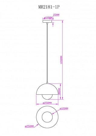 Подвесной светильник MyFar Dorothy MR2181-1P