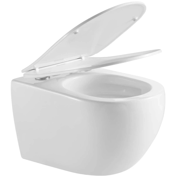 Унитаз подвесной Aquatek Европа AQ1190T-00 безободковый, торнадо, с сиденьем микролифт, белый