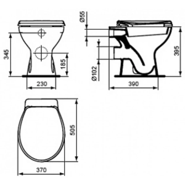 Унитаз приставной Vidima Seva Fresh E406261