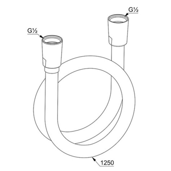 Душевой шланг Kludi Suparaflex 6107139-00 черный матовый