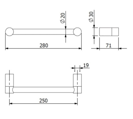 Поручень Kludi Vela R 5898105
