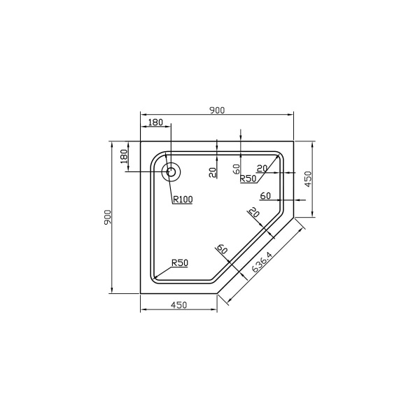 Душевой поддон Vincea VST-2AP-9090