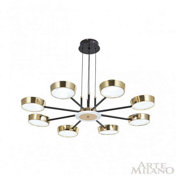 Подвесная люстра Arte Milano Ferrara-71079 271079/8 BK/GD