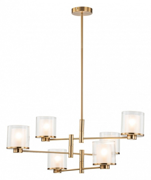 Люстра на штанге Indigo Bilancia 13023/6R Brass