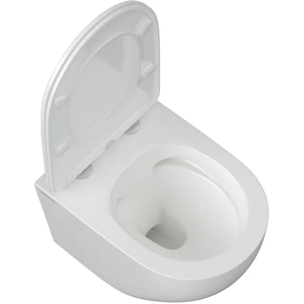 Унитаз подвесной Berges Okus 081127 безободковый, с сиденьем микролифт, белый