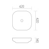 Раковина Abber Rechteck 42 AC2217MB черная матовая